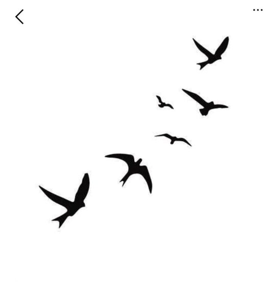 Bird Flock Tattoo Sticker – Symbol of Hope & Flight