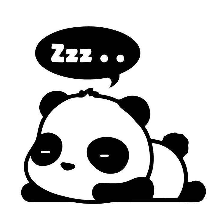 Sleepy Panda Doodle