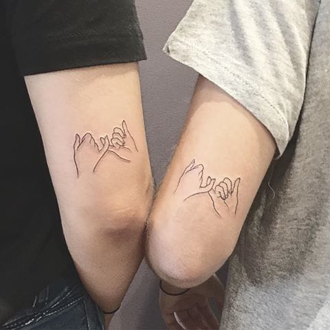 Matching Pinky Promise Tattoos